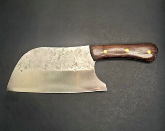 Graverbar slaktkniv: Handgjord kockkniv i högkolstål