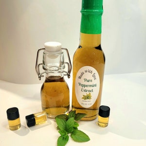 Pure Peppermint Extract Handmade Peppermint Gourmet Extracts for all Mint Recipes Premium Quality Flavor Special Gifting Extract image 1