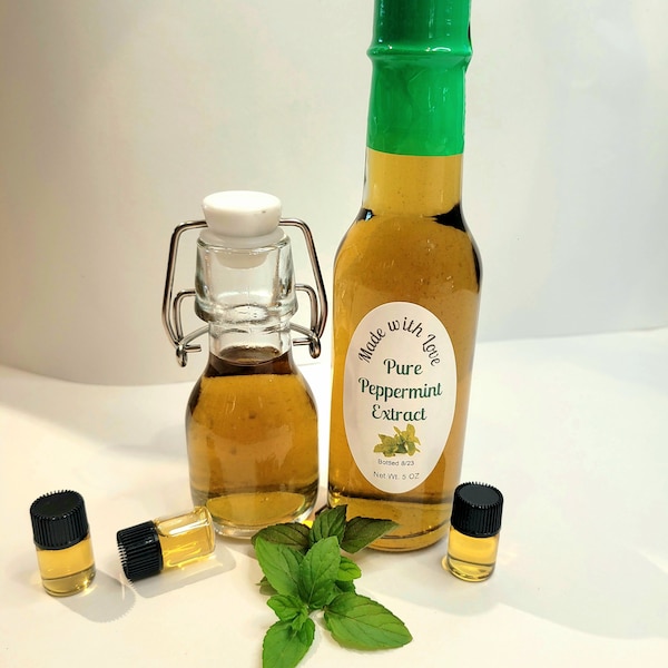 Pure Peppermint Extract Handmade Peppermint Gourmet Extracts for all Mint Recipes Premium Quality Flavor Special Gifting Extract