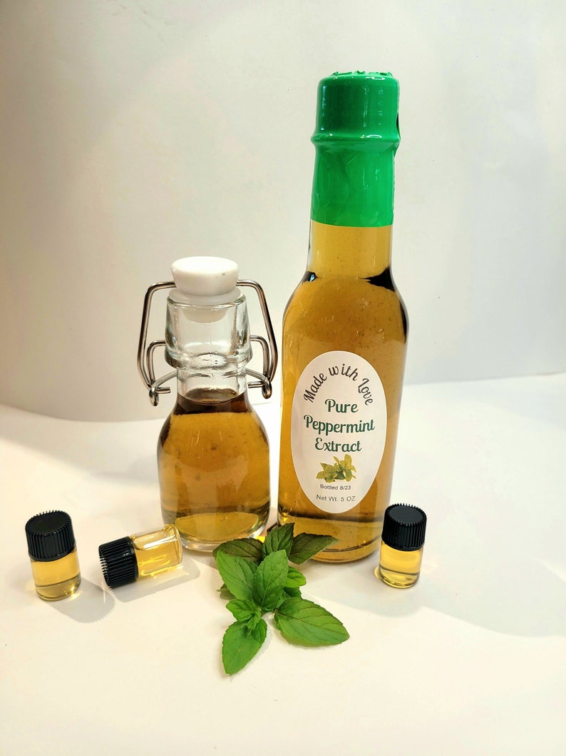 Pure Peppermint Extract Handmade Peppermint Gourmet Extracts for all Mint Recipes Premium Quality Flavor Special Gifting Extract image 1