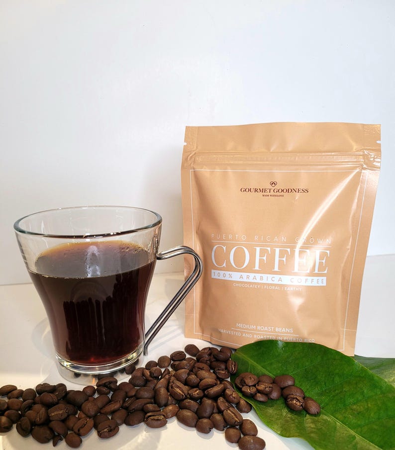 Puerto Rican Arabica Coffee: Artisanal Whole bean Medium Roast, Chocolatey Floral Notes bild 1