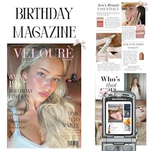 Custom Vogue Birthday Magazine | Bestie Digital Gift | Editable Canva Template | It Girl Birthday PDF | Personalized Keepsake Magazine