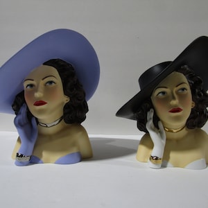7 Inch Licensed Hedy Lamar Fine Porcelain Head Vase