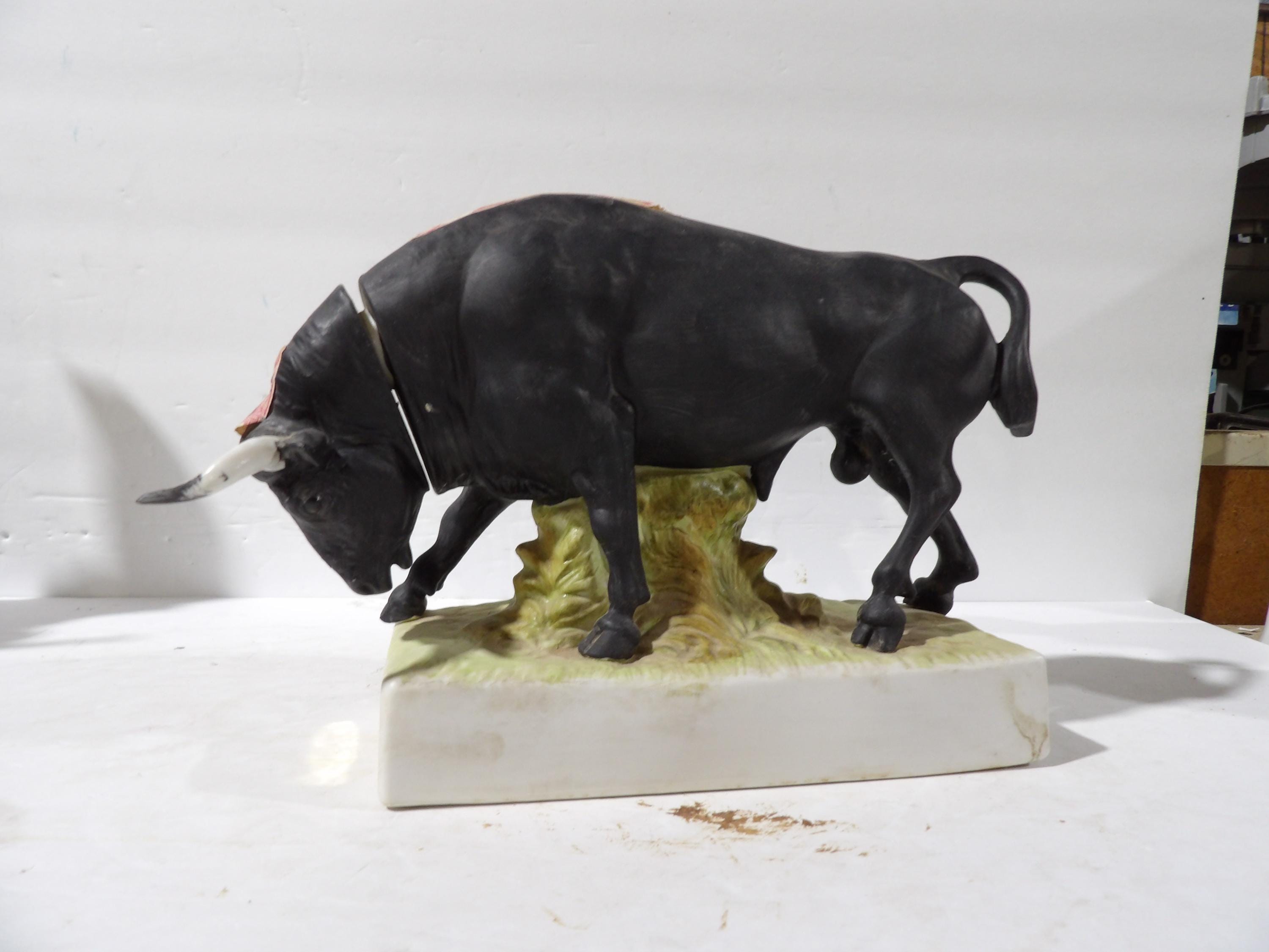Collectors Art Black Mexican Fighting Bull Decanter - Etsy