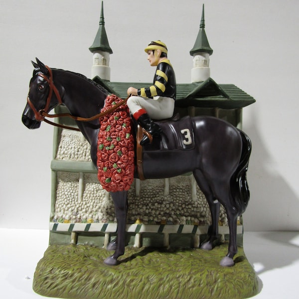 4 Aces Seattle Slew Triple Crown Winner Race Horse Decanter 14 Inches Tall