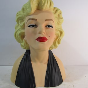 10 Inch Licensed Marilyn Monroe Head Vase Black Dress or White Dress
