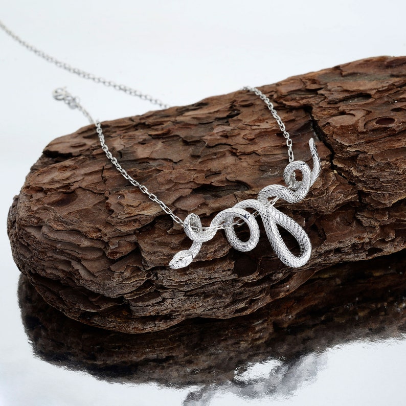 Gothic Snake Necklaces, Sterling Silver Serpent Pendants, Oxidized ...