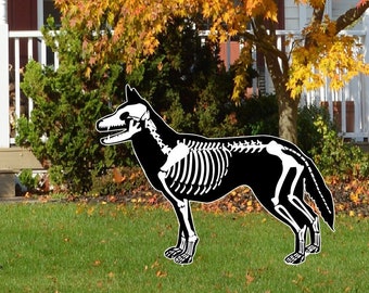 Skelo-Dog Halloween Yard Decorations | Including Stakes