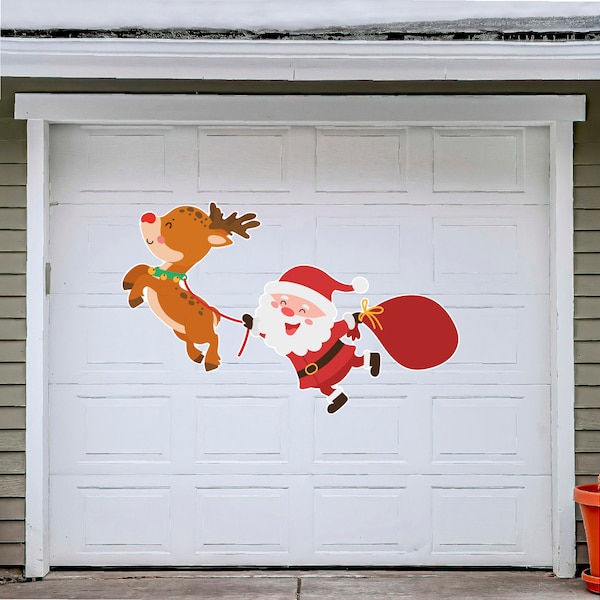 2 Piece Flying Santa Magnets | Christmas Decorations