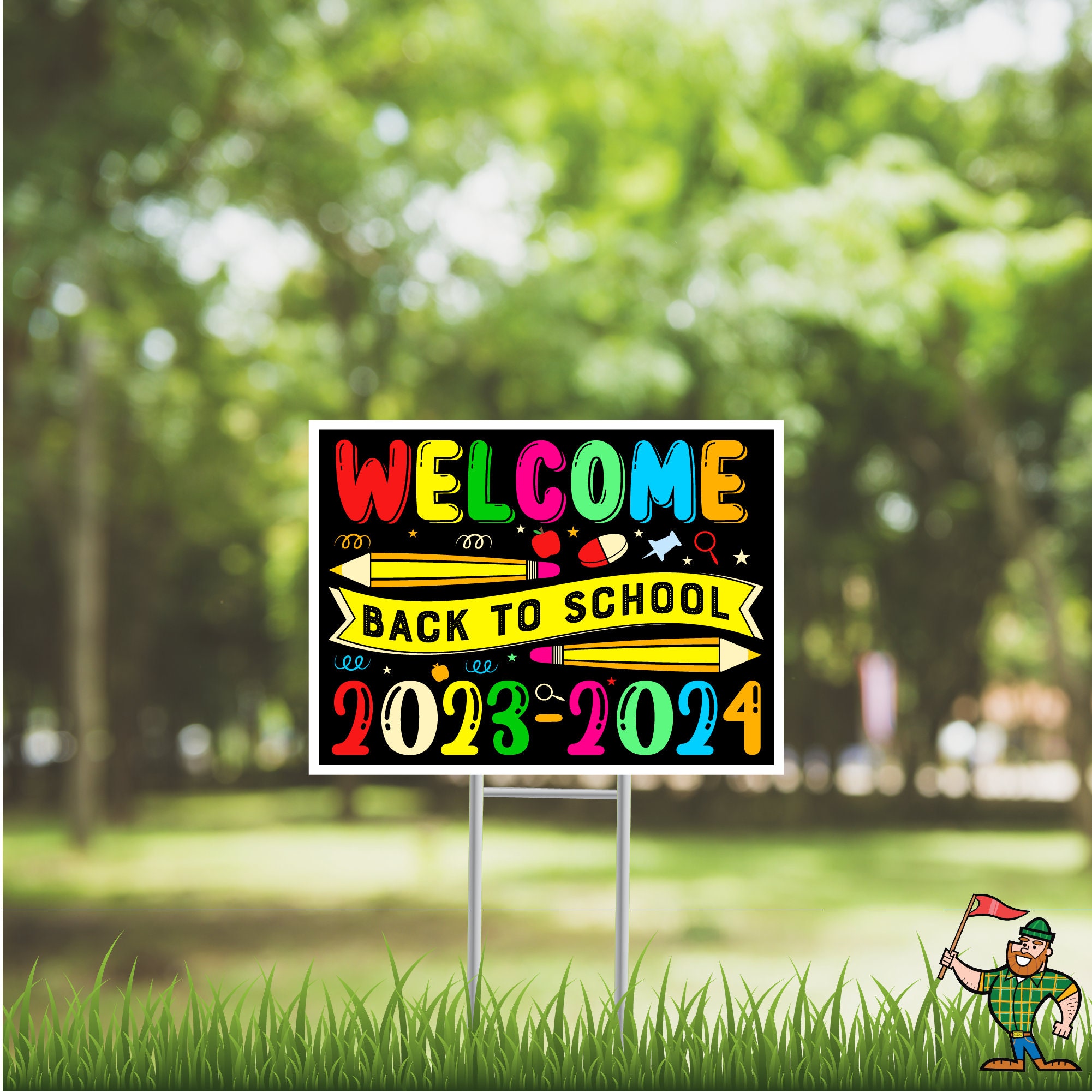 Back to School Yard Signs Etsy