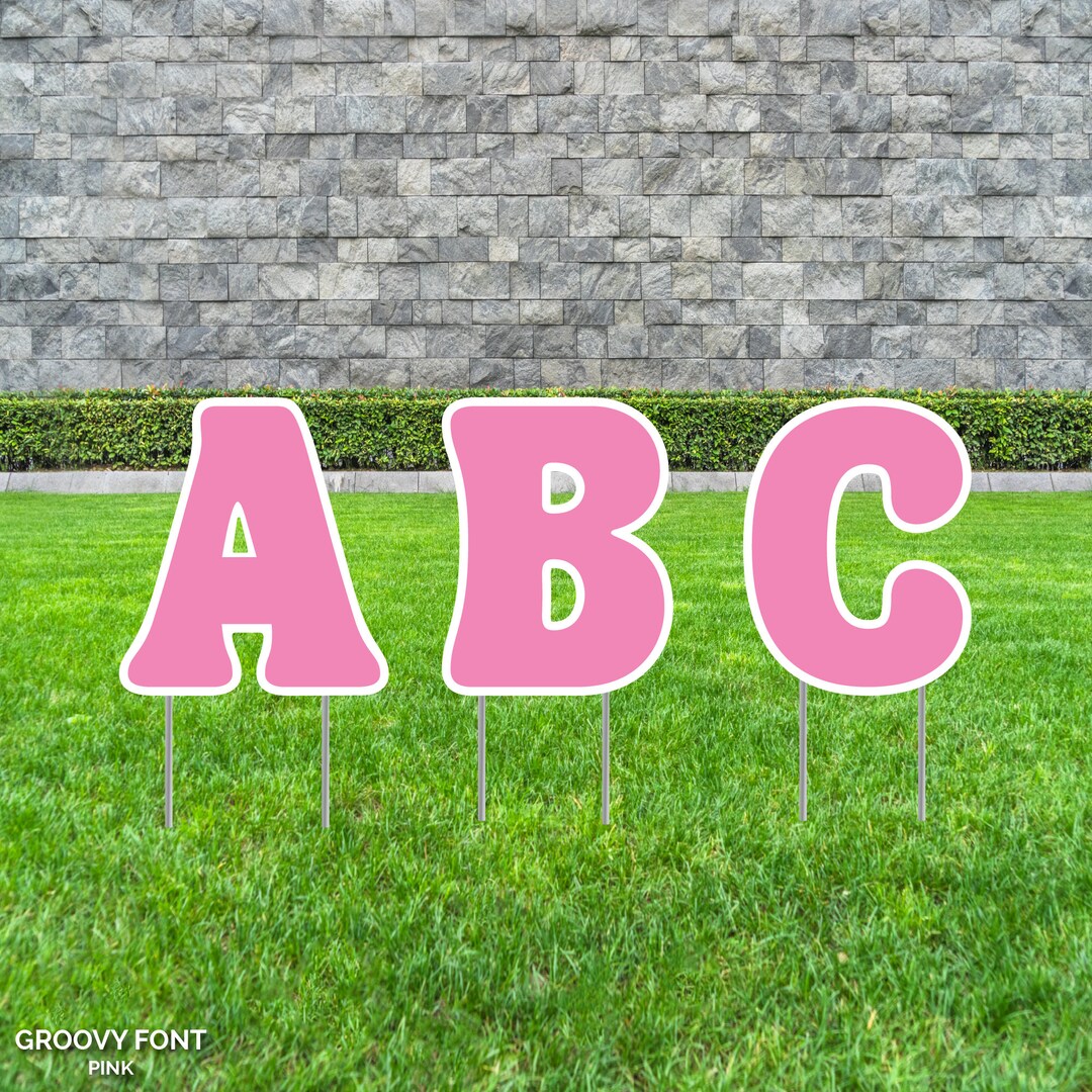 17 Custom Letter Yard Sign Cutouts for Party Event Yard Etsy