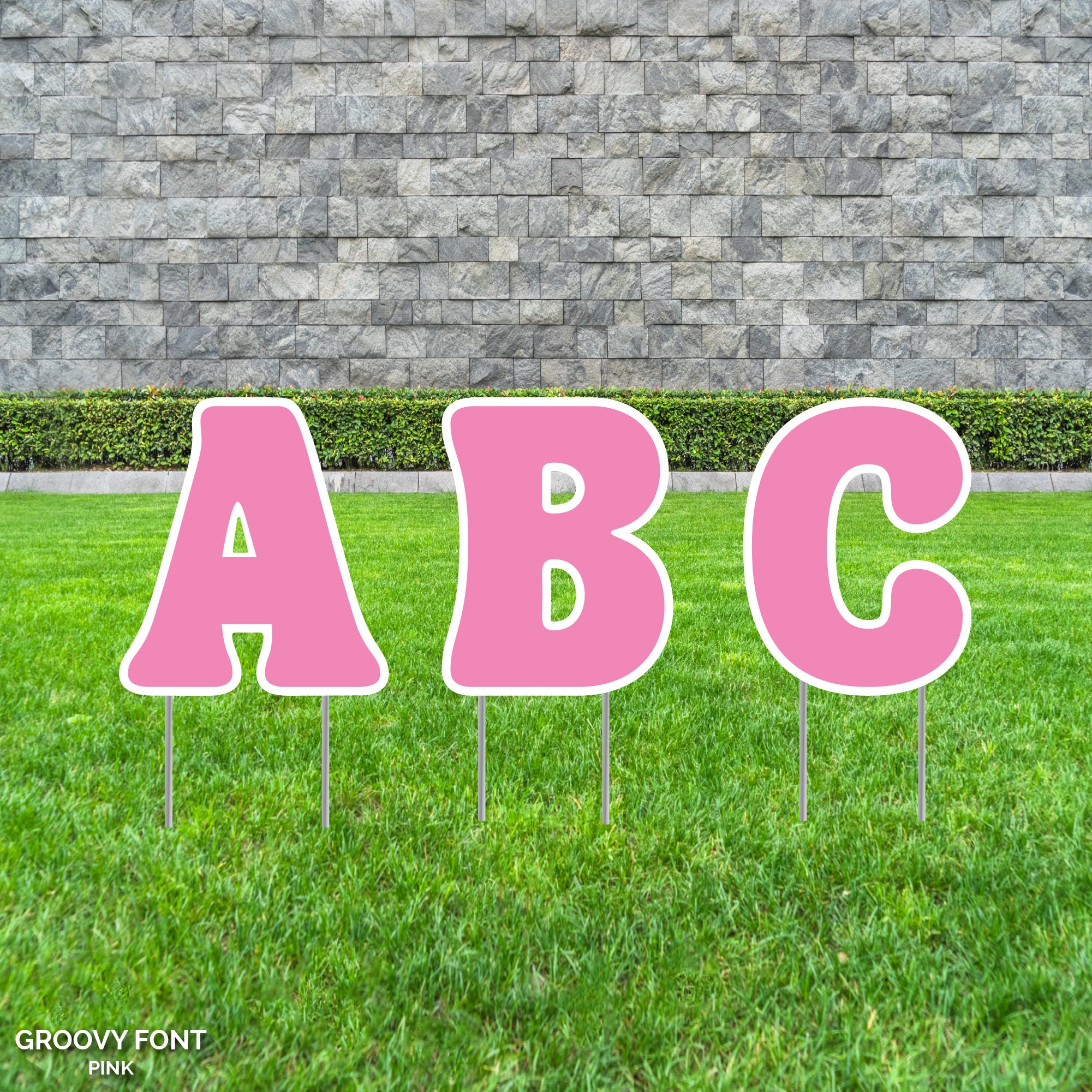 17 Custom Letter Yard Sign Cutouts for Party Event Yard Etsy