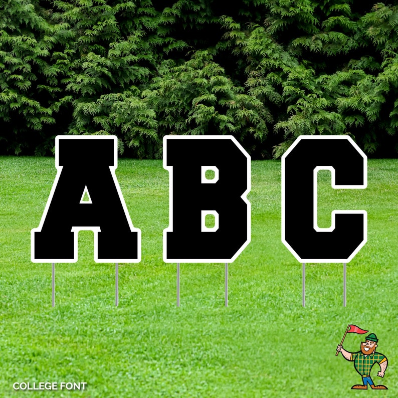 17 Custom Letter Yard Sign Cutouts for Party Event Yard Etsy