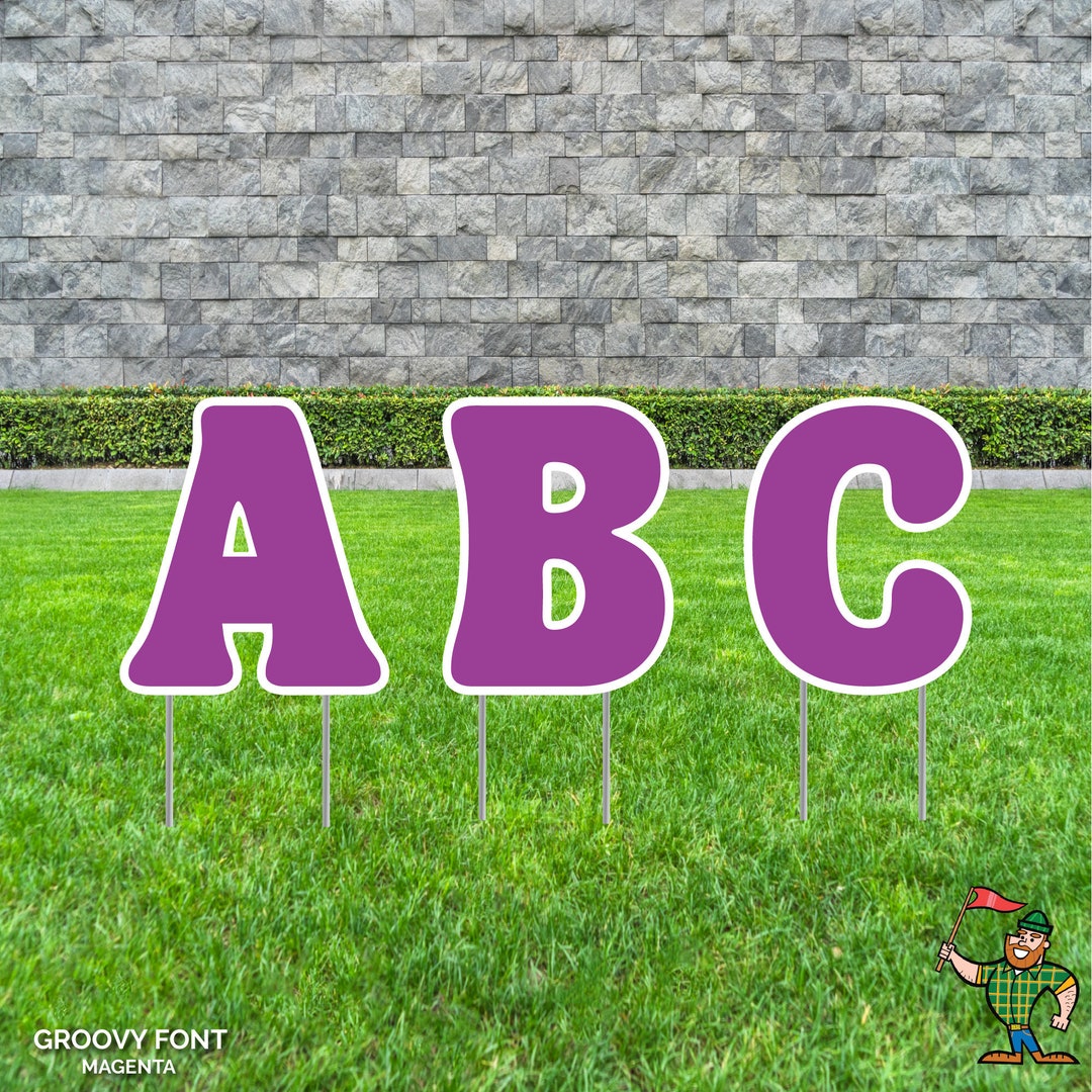 23.5 Tall Custom Letter Yard Sign Cutouts for Party Etsy
