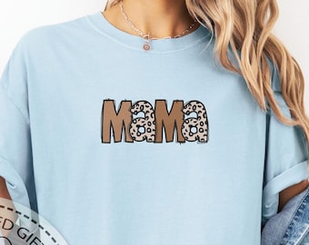 Embroidery Mama Shirt, Mom Appreciation, Shirt For Mama, Gifts For Moms Boy, Mom Embroidered Gift, Mothers Day Gifts, Comfort Colors