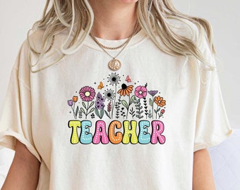 Teacher T-shirt, Flower Shirt, Cute School Shirt, Back To School, Comfort Colors, Welcome To School Tee, Teachers Day Shirt, Pupil Love Tee