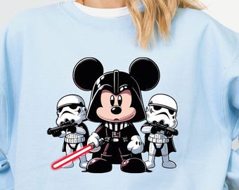 Disney Mickey Darth Vader Lightsaber Star Wars Sweatshirt, Disneyland Family Hoodie, Disneyland Hoodie, Disney Trip Sweatshirt, Wdw Gift