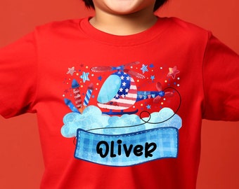 Personalized 4th of July Kids Shirt, Patriotic Name Toddler Shirt, 4th of July Shirts for Kids, Kids Fourth of July Shirt, 4th of July Gift