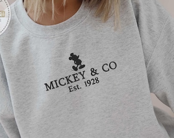 Embroidery Mickey Hoodie, Embroidered Disney Sweatshirt, Mickey Mouse, Disney Trip Hoodie, Disneyland Youth Sweatshirt, Birthday Hoodie