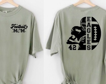 Custom Football Fan Shirt, Helmet Gear Fan, Sportive Mom Shirt, Football Mom Shirt, Game Day Tee, Football Lover, Cheer Tee, Comfort Colors