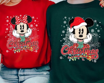 Disney Sweatshirt, Merry Christmas Hoodie, Mickey Minnie Hoodie, Disneyland Youth Sweatshirt, Disneyworld Hoodie, Disney Trip, Xmas Gift