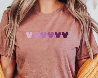 Mickey Shirt, Disney Tshirt, Mickey Colors Tee, Disneyland Tshirt, Disney Trip Tee, Mickey Head Tshirt, Disneyworld Shirt, Gift for Her