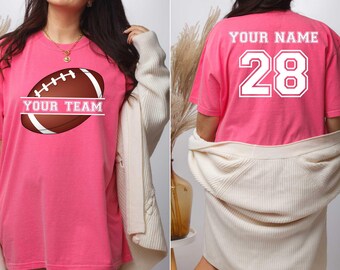 Custom Football Shirt, Football Season Shirt, Fall Football Tee, Gameday Shirt, Sportive Shirt, Your Team Name , American Football Tee