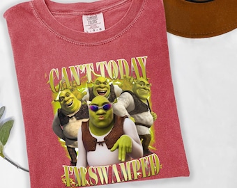 Can't Today I'm Swamped Shirt, Shrek Funny Trending Shirt, Comfort Colors, Fiona and Shrek Tshirt, Face Meme Shirt, Gifts For Man And Women