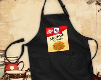 Custom Thanksgiving Apron, Spices Apron Gift, Thanksgiving Apron, Condiments Matching Apron, Family Gift Apron, Chef Apron Gift