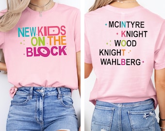 2 Sided NKOTB Concert T-shirt, New Kids On The Block Shirt, NKOTB Magic Summer 2024, Blockhead Shirt, McIntyre Knight Wood Knight Wahlberg