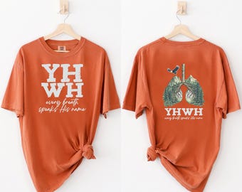 YHWH Christian Shirt, Faith Shirt, Breath Speaks His Name, Religious Shirt, Mountain Design Tshirt, Comfort Colors Tee, Yahweh Shirt