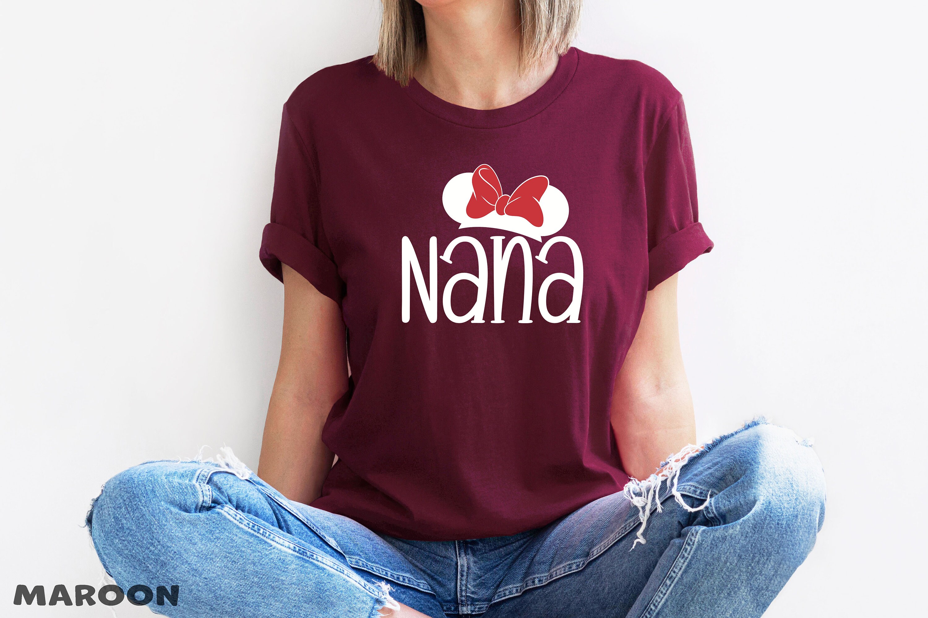 Disney Nana and Papa Mickey Mouse Minnie Mouse Inspired T-shirt, Disney