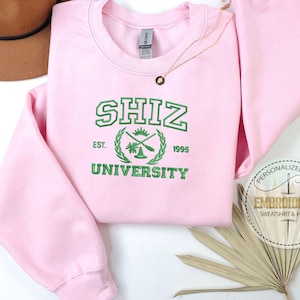 Embroidery SHIZ University, Embroidered Hoodie, Musical Movie Sweatshirt, Broomstick Magic Hoodie, Magical School, Cool Sweatshirt