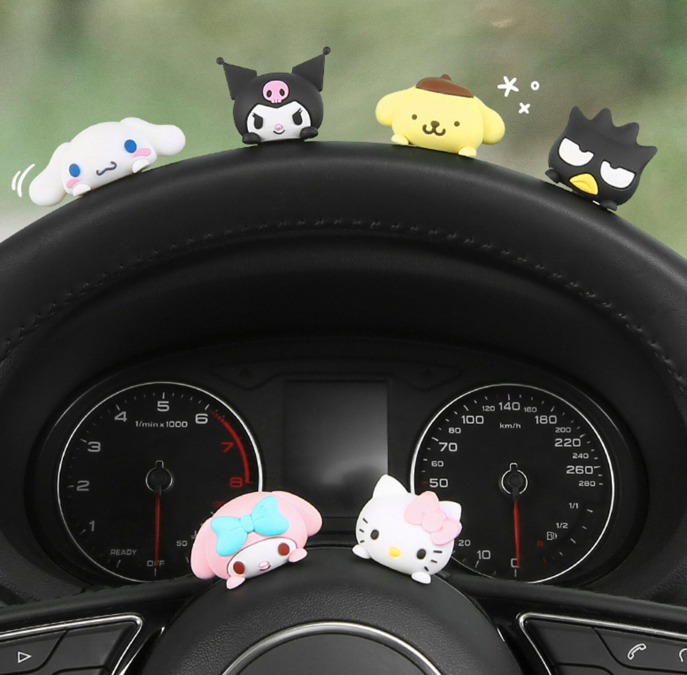Anime Cute Car Toys Car Panel Dashboard Decoration PVC Car