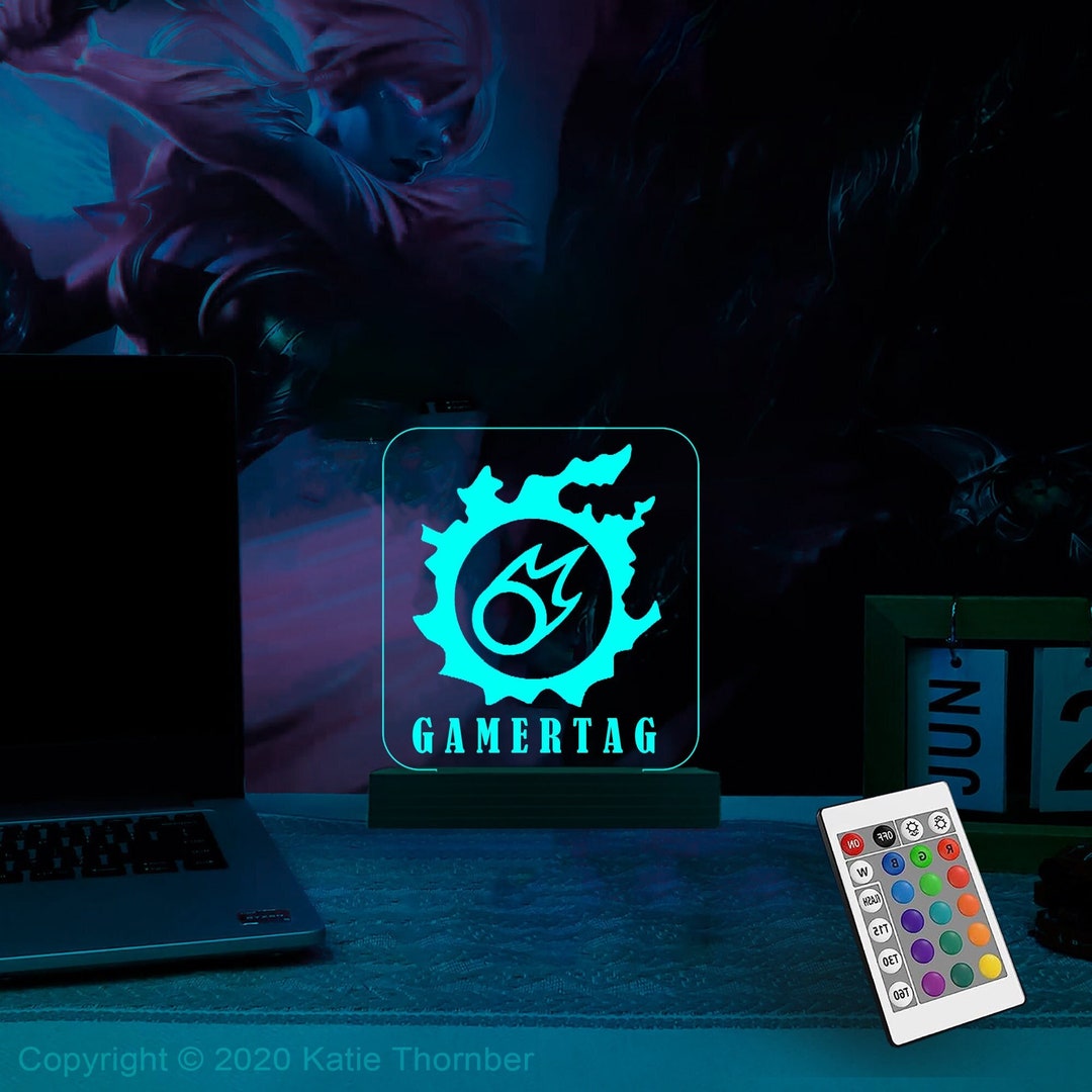 Custom Final Fantasy XIV Job Icon Gamertag Light Sign,personalized 3D