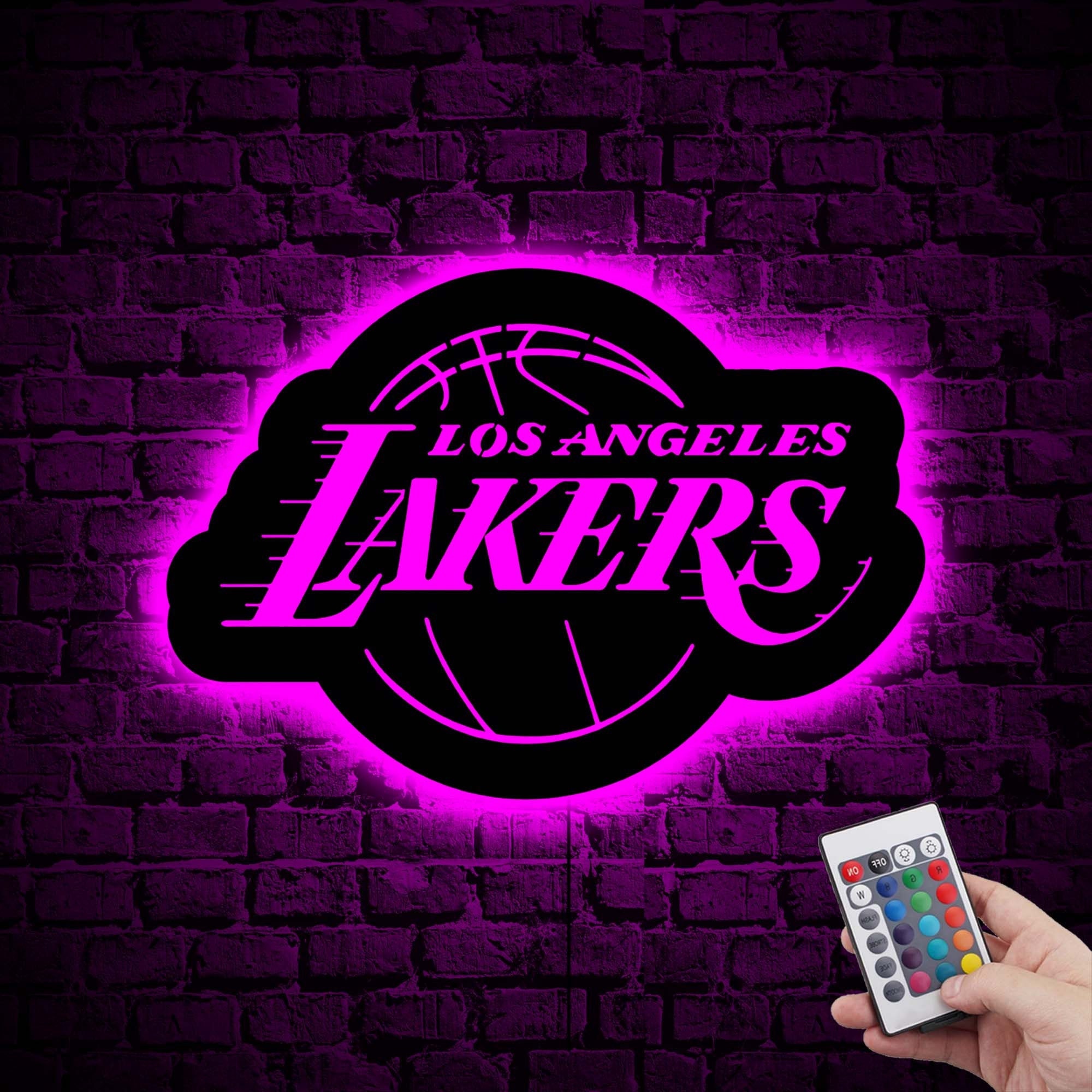 Los Angeles Lakers Purple & Gold LED Neon Sign - Best Buy Neon Signs