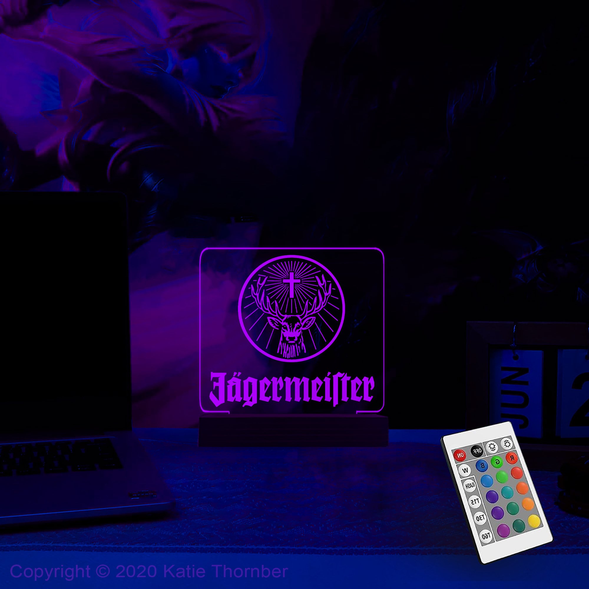 Jagermeister 3D LED Night jager Neon Sign Lamp Jager Neon Etsy