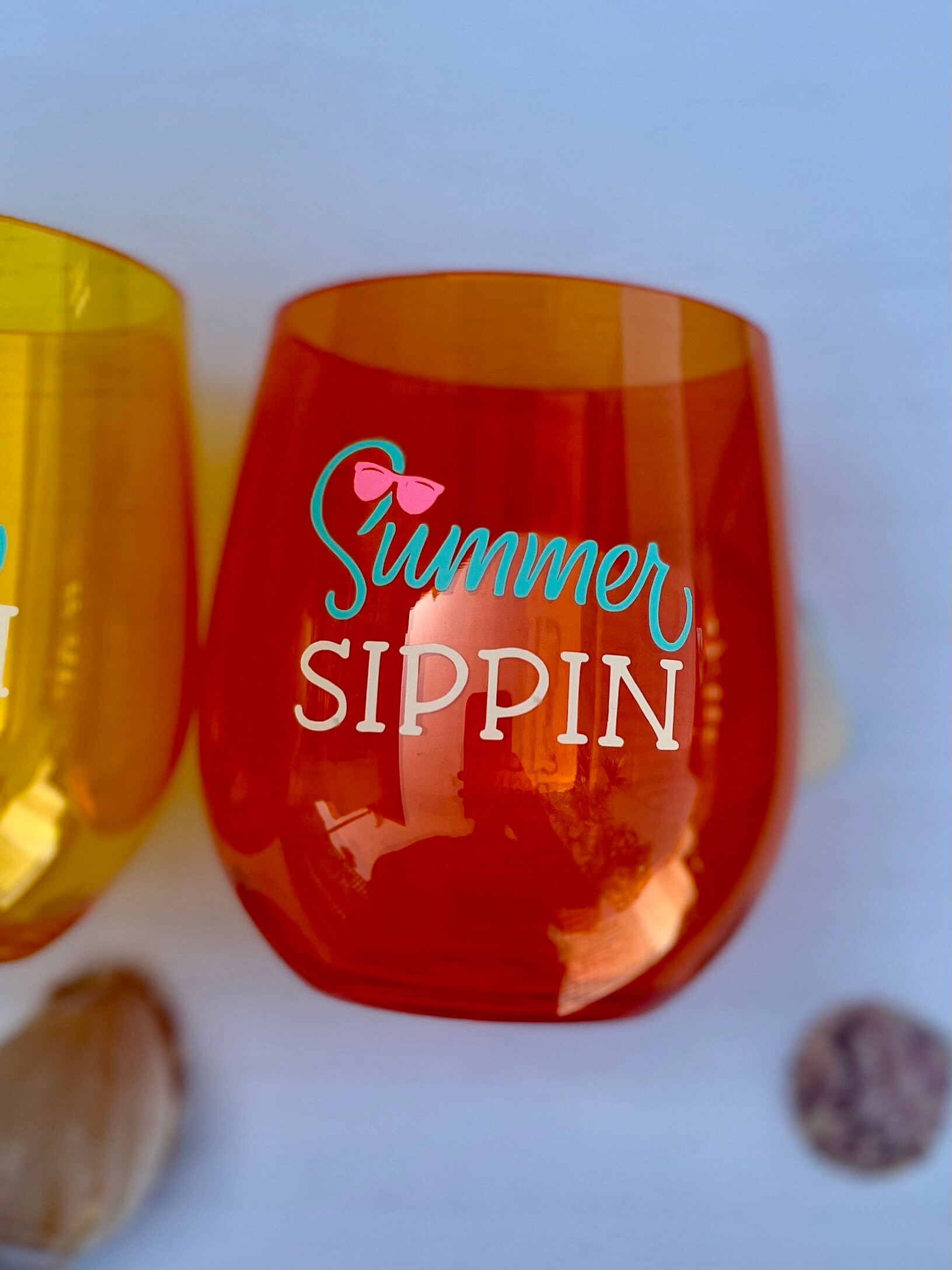 Acrylic Wine Glass Set Acrylic Colored Pool Glasses Summer Etsy