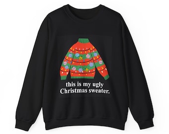 ugly Christmas sweater Sweatshirt | festive sweater graphic, holiday sweater design