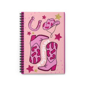 Cowgirl Spiral Notebook - Cute Pastel Western Theme, Cowgirl Gifts, Journal for Girls, Back to School, Planner, Writing Journal