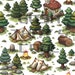 Forest Camping Seamless Pattern Designs (JPG, PNG, SVG) - Etsy