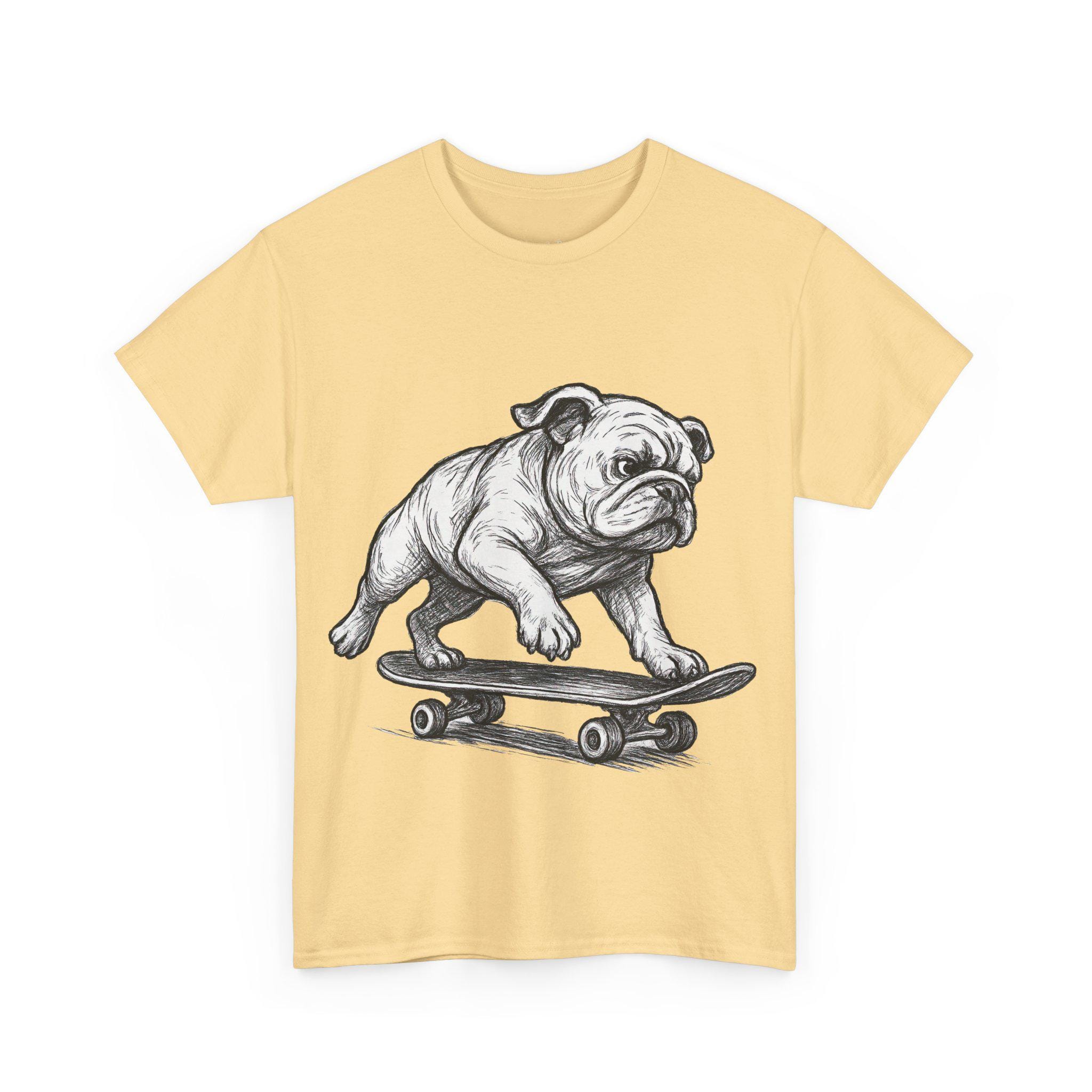 レトロブルドッグスケートボードTシャツ：ヴィンテージスケートボード 