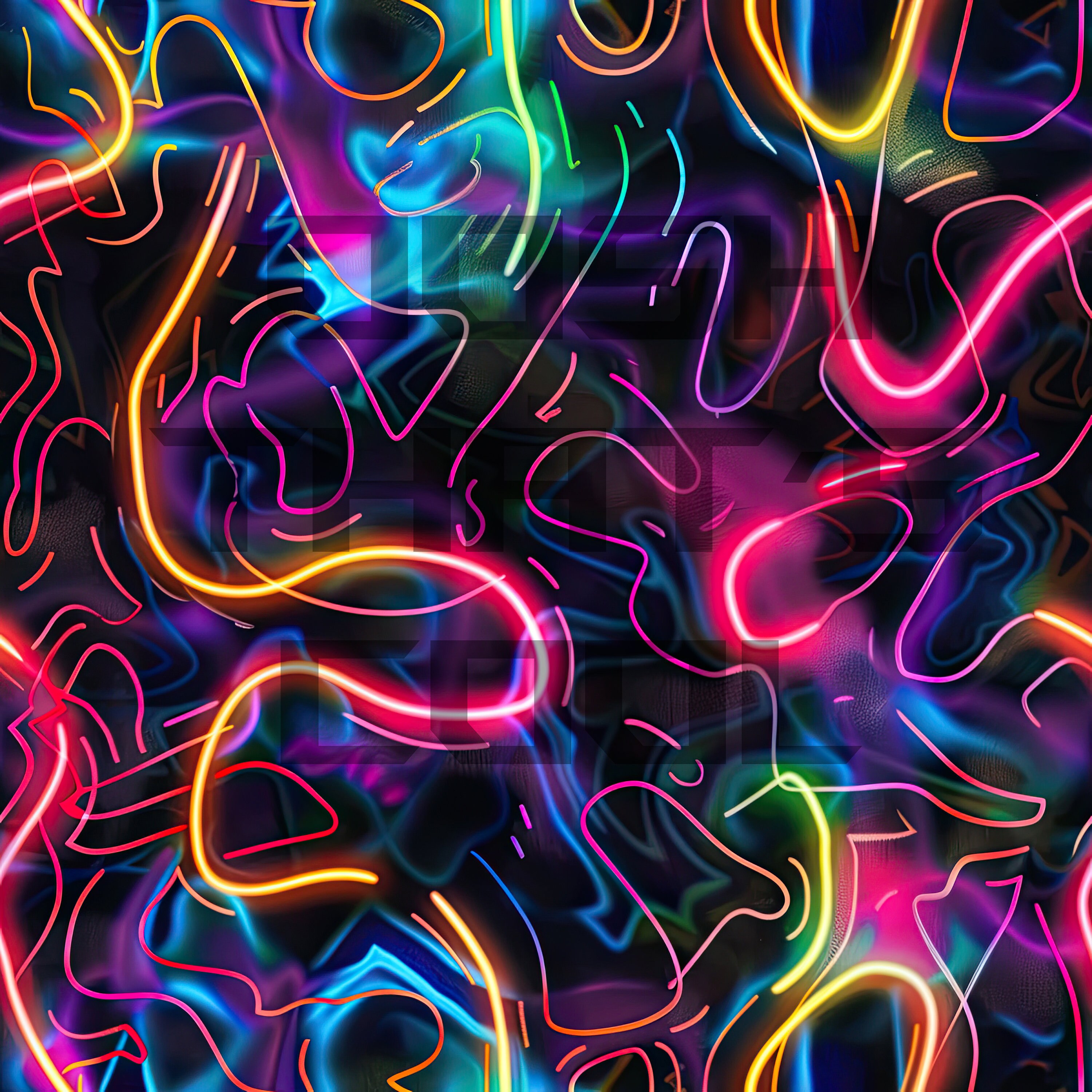 Rave Pattern Neon Rave Seamless Pattern Designs (JPG, PNG, SVG Digital Download) - Etsy