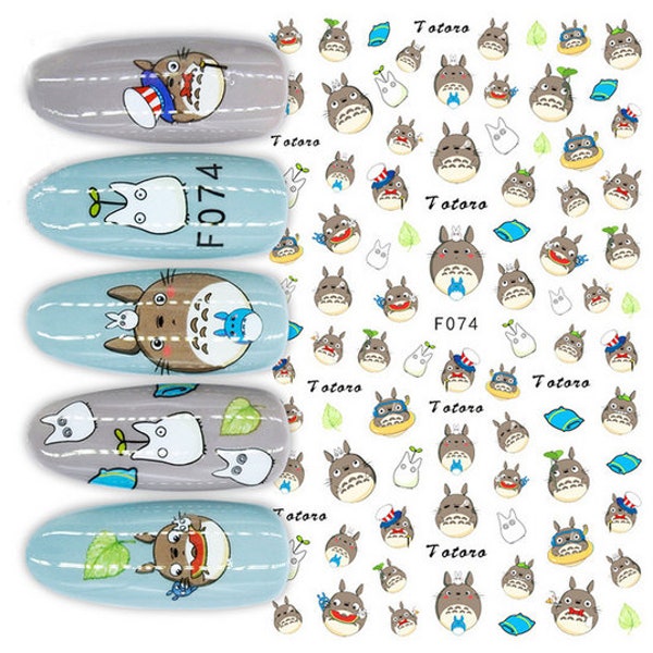 Totoro Nail Stickers - My Neighbour Totoro * Anime * * Kawaii * * Studio Ghibli Nail Art *