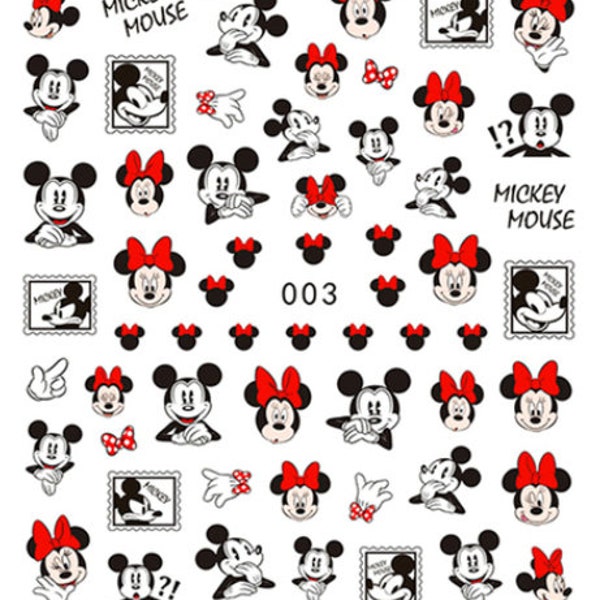 Mickey and Minnie Mouse Nail Stickers Disney Nail Art