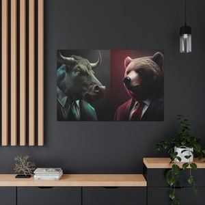 Bull vs Bear Market Canvas