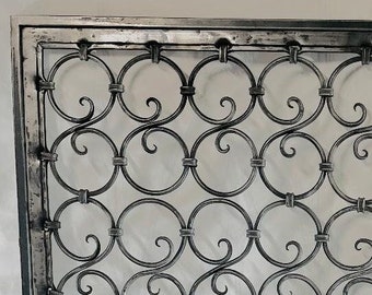 Wrought iron fireplace screen