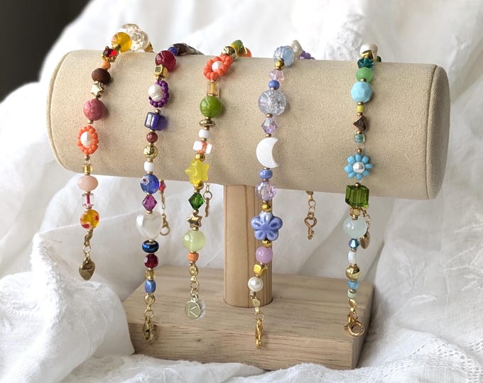 Whimsical Handmade Beaded Bracelets | Colorful, Unique, and One-of-a-Kind Accessories