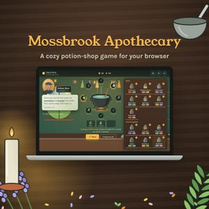 Cozy Potion Shop Game – Offline HTML5 Crafting Puzzle Adventure, Magical Apothecary Digital Download