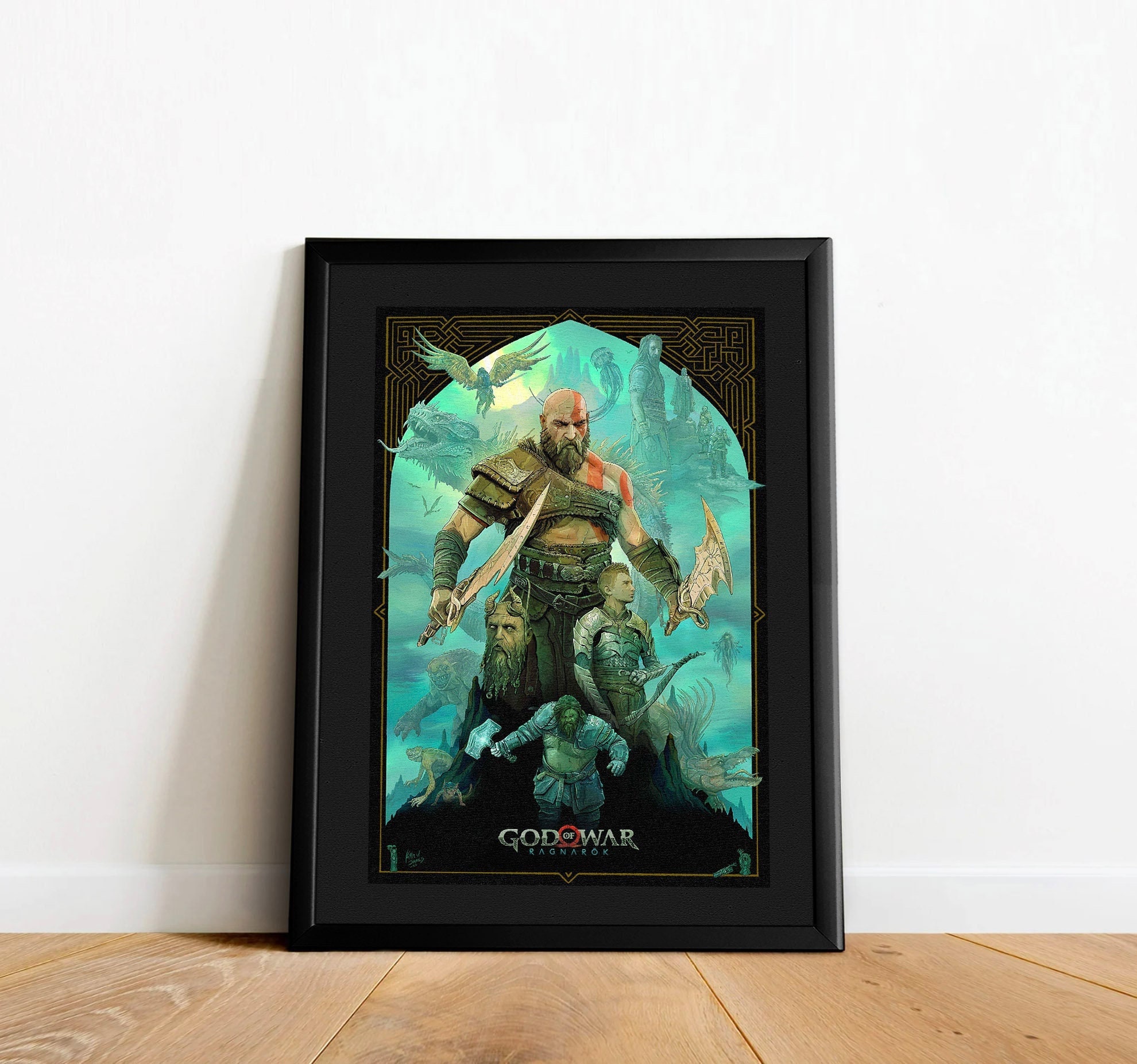 God of War Ragnarok Painted Poster sold by Original Artist - Etsy